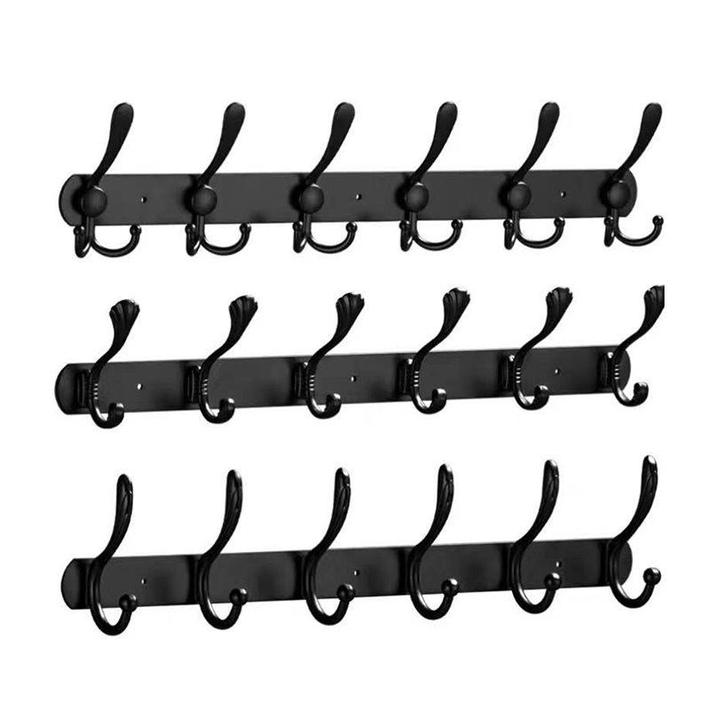 Hot selling Coat Rack Wall Mounted Heavy Duty Stainless Steel Rack with 5 Tri Hooks for Hanging Coats Hat Towel Purse Robes