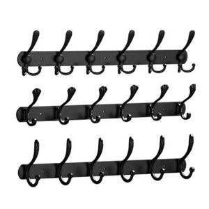 Hot selling Coat Rack Wall Mounted Heavy Duty Stainless Steel Rack with 5 Tri Hooks for Hanging Coats Hat Towel Purse Robes