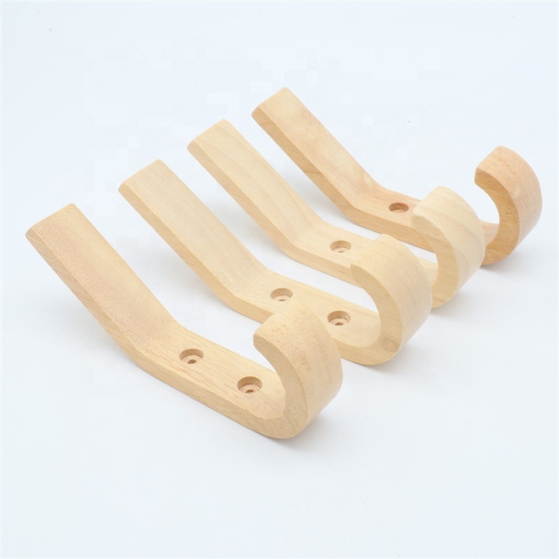 Wooden Towel Coat Hook Wall Decoration Hooks Clothes Hat Hanger Towel Rack Single Organizer Hangers Multi Functional Hooks