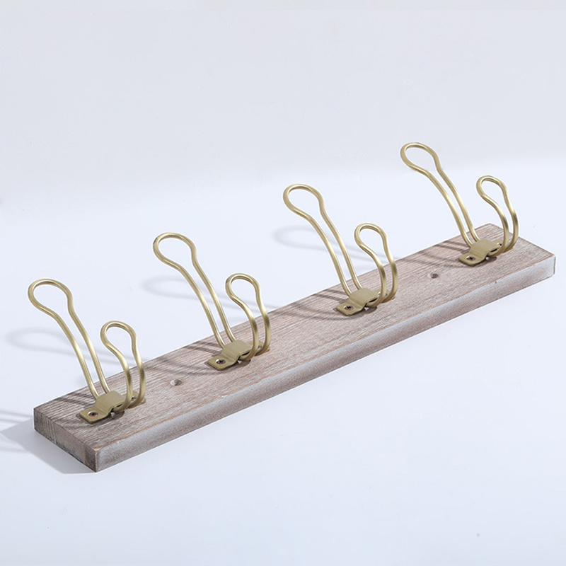 2021 Professional custom Rustic Coat Rack Wall Mounted Coat Hook with 4 Farmhouse Hooks Solid Pine Wood for Bathroom Kitchen