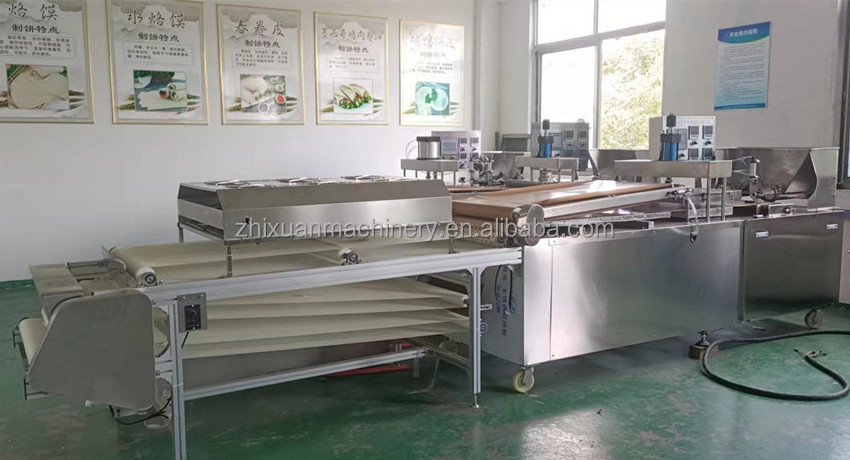 Automatic Arabic Pita Bread production line Industrial tortilla roti chapati Shawarma Lebanese bread making machine