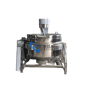 200L 600L 800L electric Gas Steam  jacketed kettle cooking pot with mixer Tilting cooking candy kettle with agitator