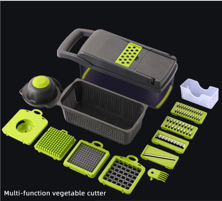 Hot Selling 12 in 1 manual Multifunctional fruit cutter onion dicer veggie slicer Potatoes Peeler vegetable chopper