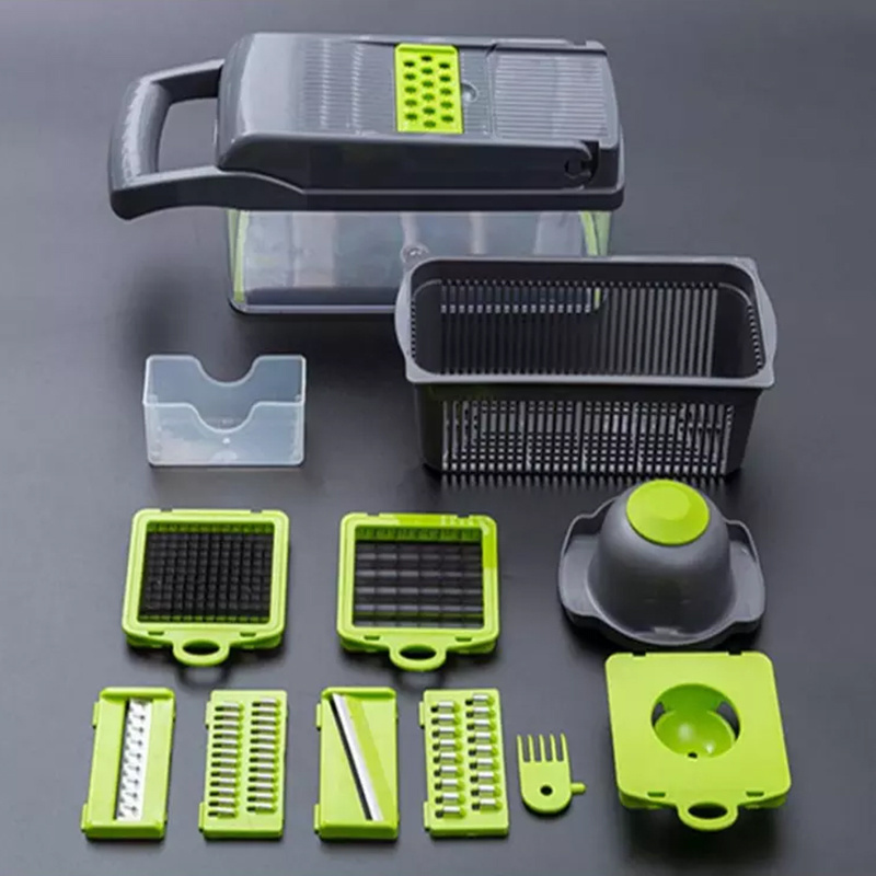 Hot Selling 12 in 1 manual Multifunctional fruit cutter onion dicer veggie slicer Potatoes Peeler vegetable chopper