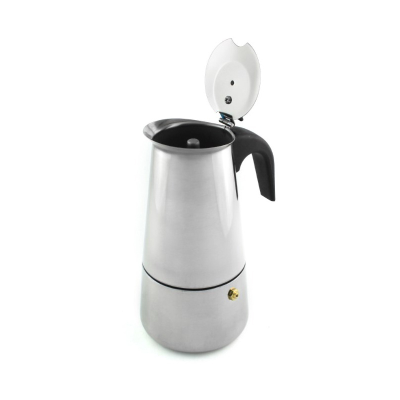 Top Sale Best Quality Stainless Steel 304 Coffee Maker Moka Pot 6-Cup