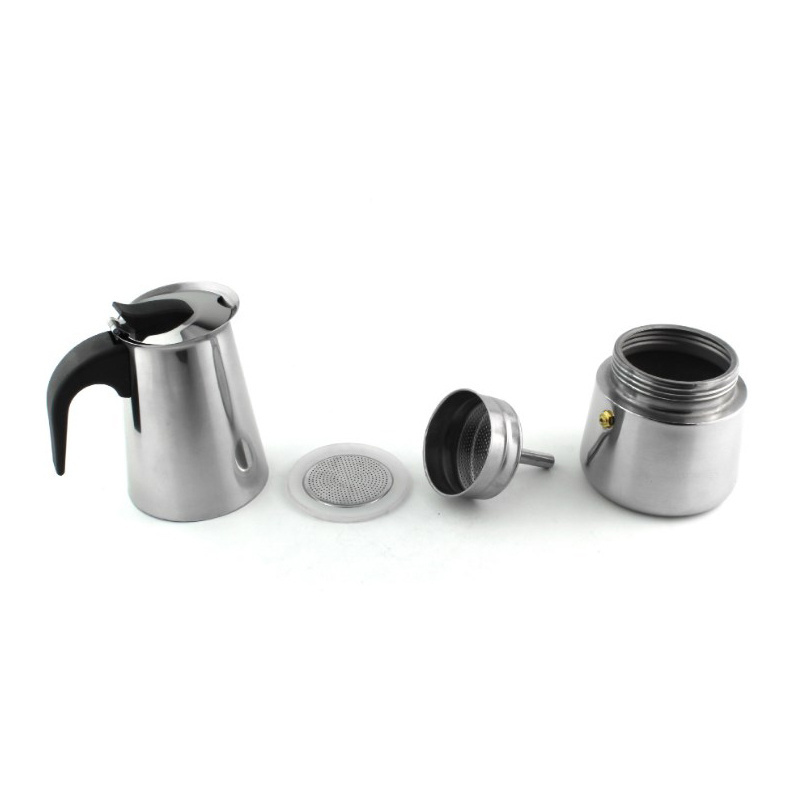 Top Sale Best Quality Stainless Steel 304 Coffee Maker Moka Pot 6-Cup