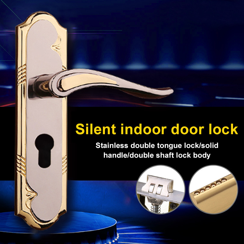 Aluminum Alloy lock Cylinders Security Key keyed Entry Door Lock and Lever Door Handle for Interior Door