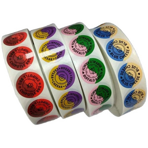 Flavor stickers with strong adhesive glue roll labels for food container packing stickers