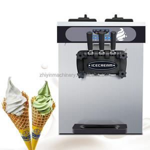 Commercial Stainless Steel Homemade Cone Ice Cream Used Automatic Softy Three Flavors Soft Serve Ice Cream Machine Factory Price