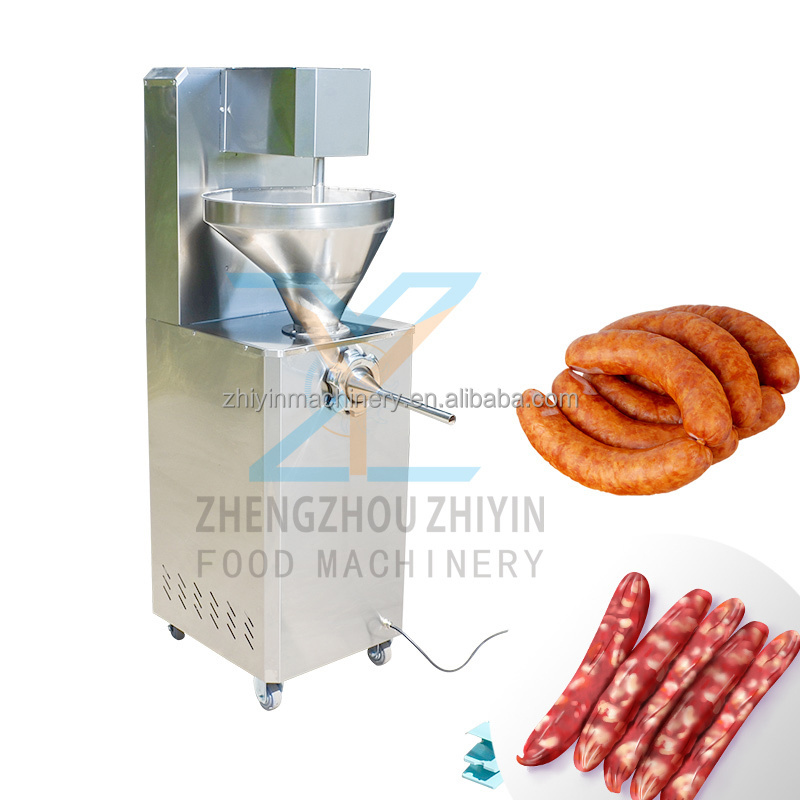 Electric High Capacity Meat Sausage Filler Stuffer Linker Sausage Electric Tying Machine Meat Quantitative Filling Machine