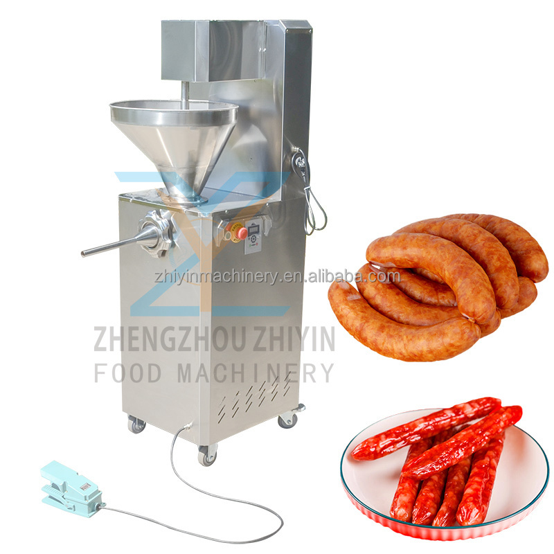 Electric Sausage Filler Machinery Sausage Processing Mixer Hydraulic Bind Sausage Single Head Enema Machine