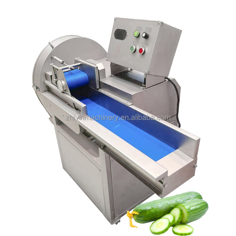 Surface Sand Blasting SUS304 Stem Vegetable Cutting Equipment Root Vegetables Onion Eggplant Dicing Shredding Machine Slicer