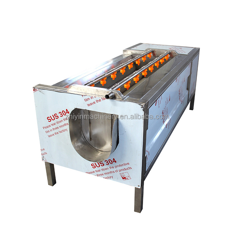 Industrial 304 Stainless Steel Automatic Onion Sweet Potato Carrot Peeling Cleaner Potatoes Peeling Sweet Potato Washing Machine