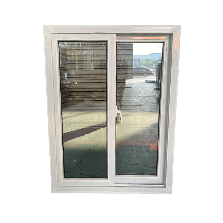 Australia Standard Tempered Glass Upvc Office Sliding Window