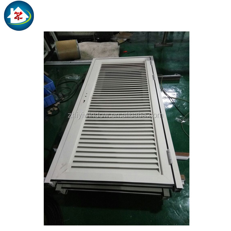 High Quality Factory Directly Wholesale Casement Aluminium Louver Door For Bathroom