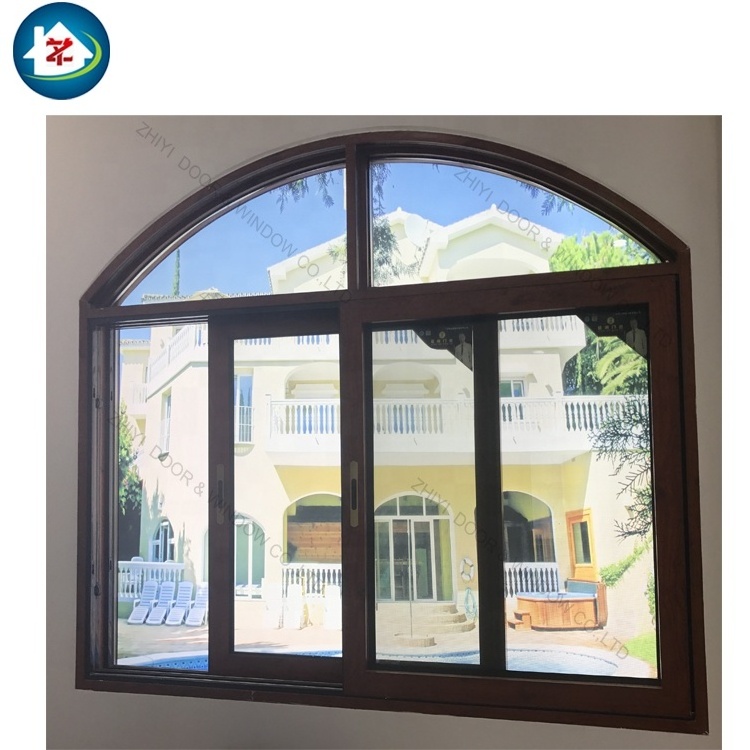 aluminium half round arch kitchen sliding window  design