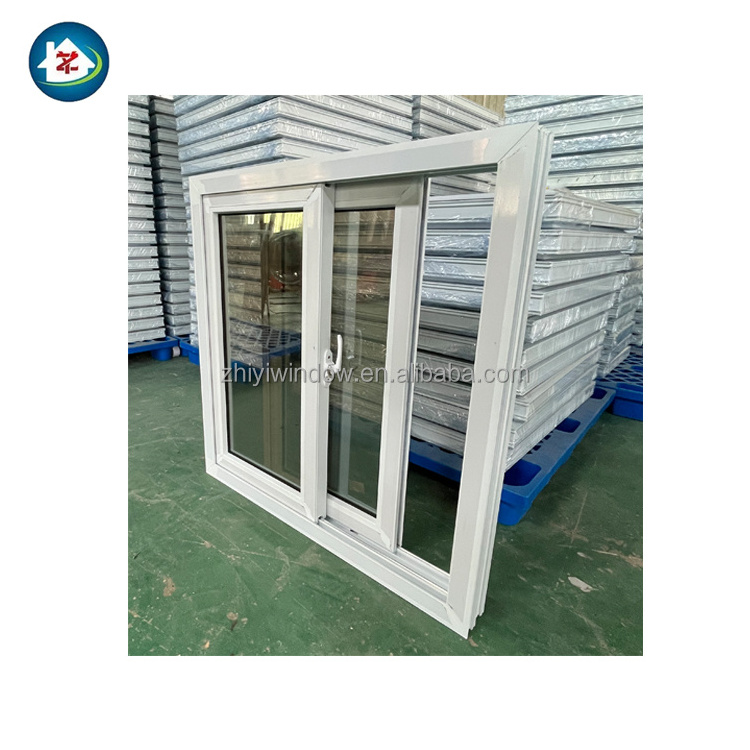 Sale white color hurricane windows impact slide 3 tracks upvc sliding glass reception windows