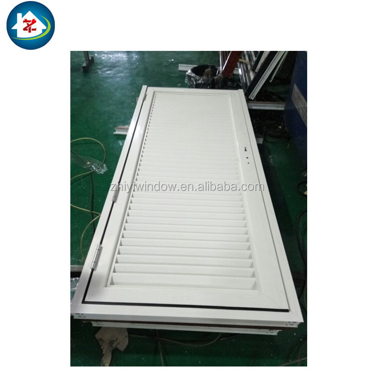 High Quality Factory Directly Wholesale Casement Aluminium Louver Door For Bathroom