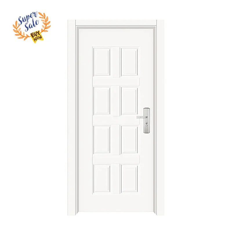 One-stop Service Cheap Steel Wood Interior Door WPC 6 Panel Bedroom Doors With Lock