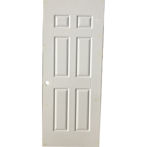 One-stop Service Cheap Steel Wood Interior Door WPC 6 Panel Bedroom Doors With Lock