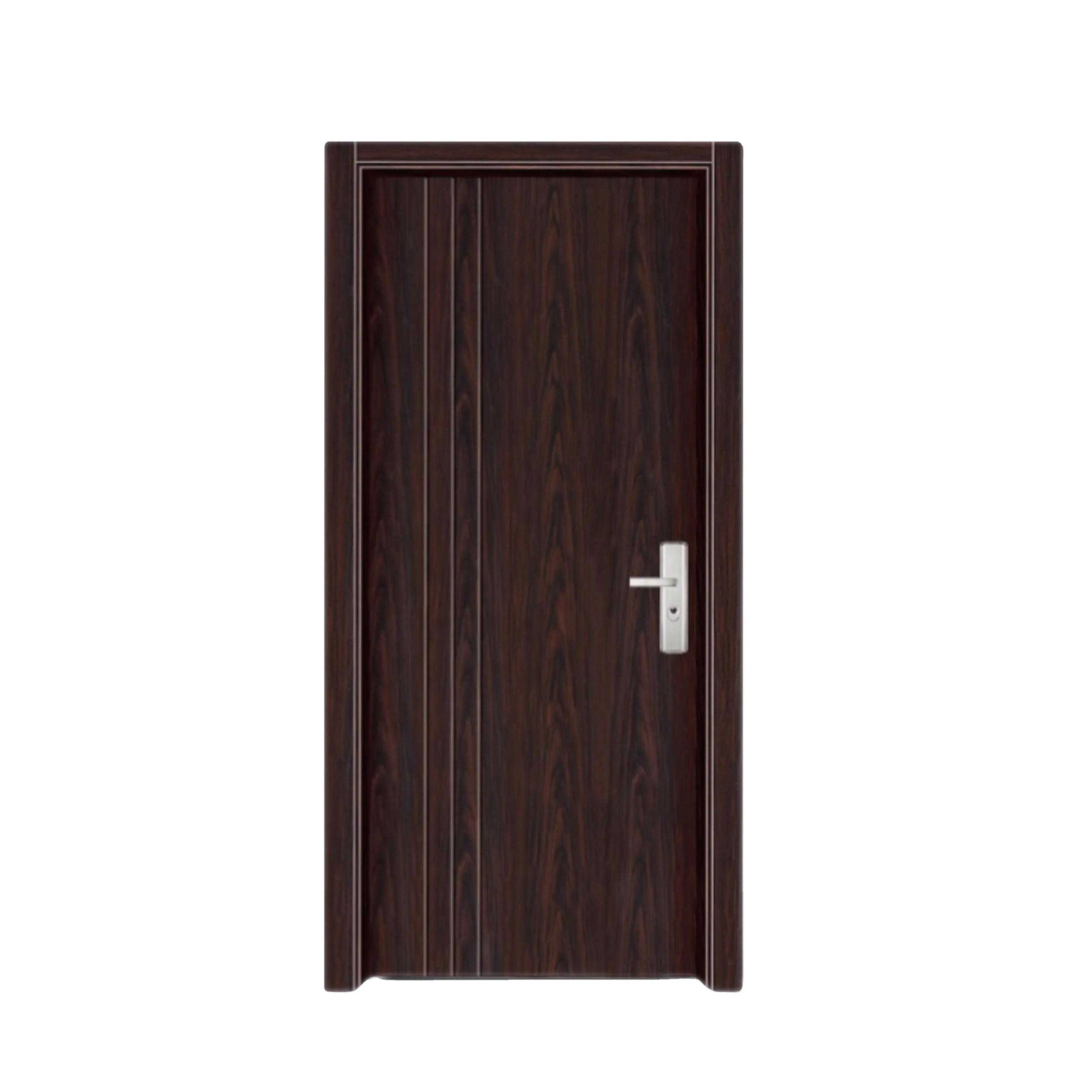 China Supplier OEM Modern Prehung Exterior Steel Panel Door Cheap Front Doors For Houses