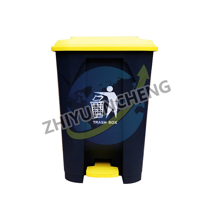 China supplier 20L pedal square black storage infectious medical waste bin