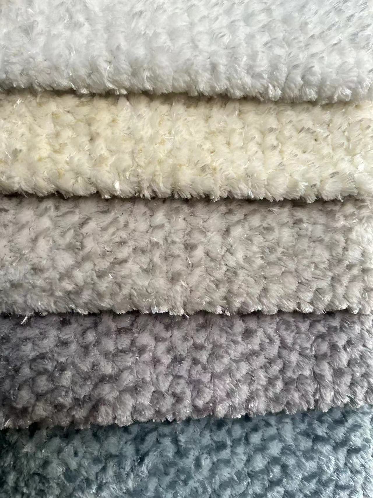 100%Polyester Long piles velvet fabric materials fabrics for sofa home textile cushions