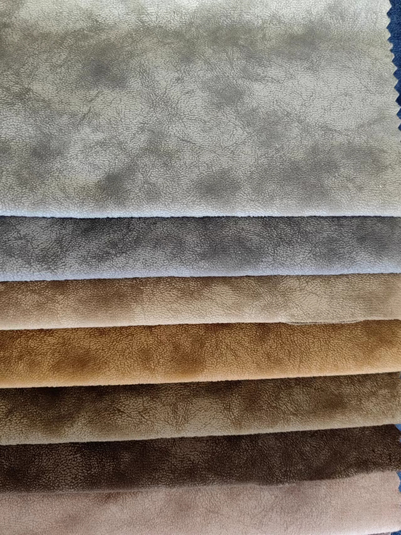 Factory Supply Best Quality Polyester Holland glue emboss  Upholstery Fabrics For Sofas And Furniture