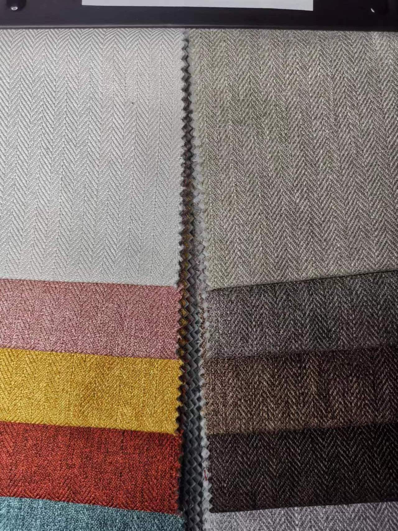 new  design  rainbow upholstery woven  faux linen fabric for sofa