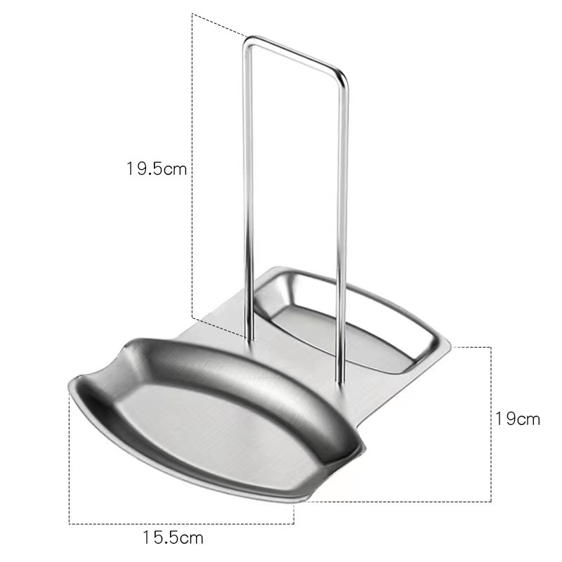 Upstanding Stainless Steel Ladles Holder Spoon Rest and Pot Lid Holder for Kitchen Utensil