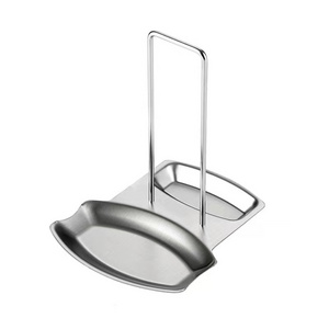 Upstanding Stainless Steel Ladles Holder Spoon Rest and Pot Lid Holder for Kitchen Utensil