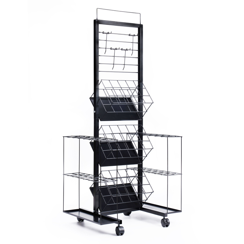 New Arrival Big Capacity Umbrella Stand Rack with Wheels for Retail Store Umbrella Display