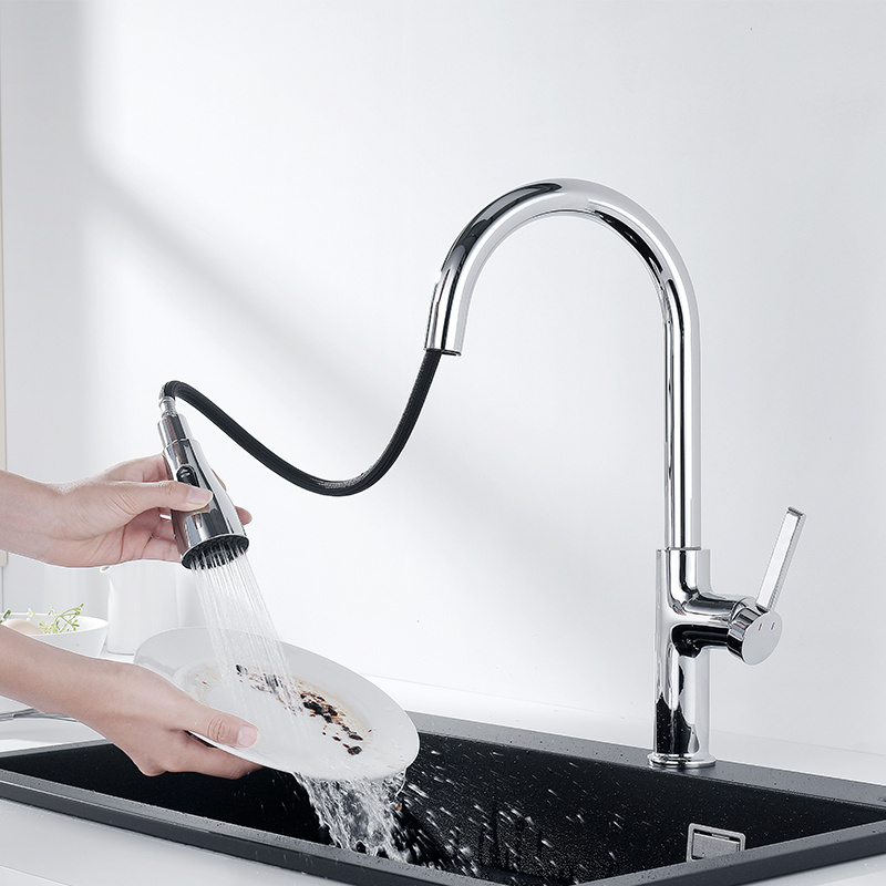 Single Lever Handle Pull Down Kitchen Sink Tap Faucet with  Brass Body for Kitchen Faucet Mixer Tap