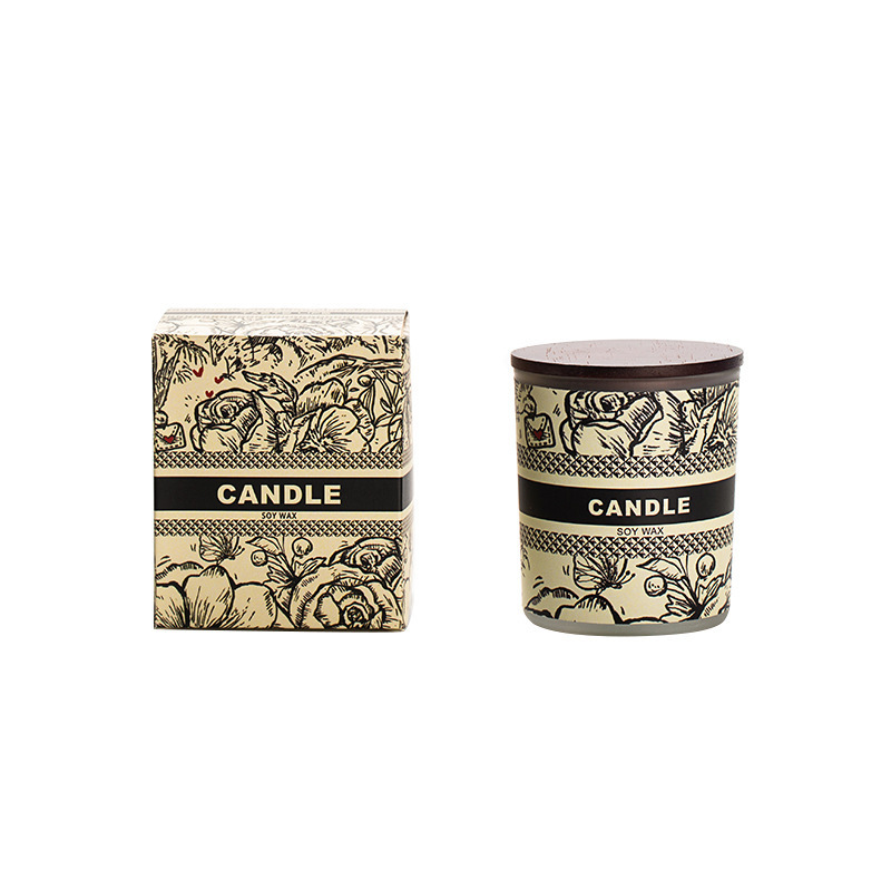 Wholesale wedding decor scent aromatherapy custom flameless candles High Quality Luxury Soy Wax Organic Wooden Lid Cover