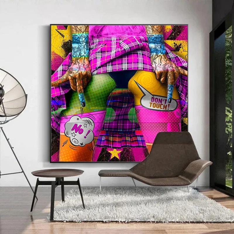 Graffiti Tattoo Body Canvas Painting Wall Art Sexy Woman Ass Butt Posters and Prints for Living Room Street Pop Art Home Decor