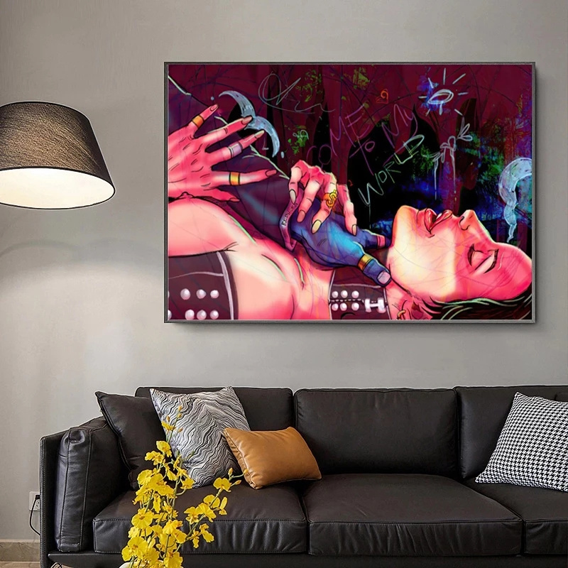 Sexy Body Lover Poster Nude Woman Men Figure Canvas Painting Abstract Couple Wall Art Cuadros Picture for Bar Bedroom Home Decor