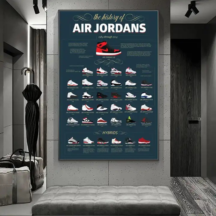 Sports Sneakers Art Canvas Painting Printing Shoes Wall Art Posters Prints Wall Pictures for Living Room Home Decor Pictures