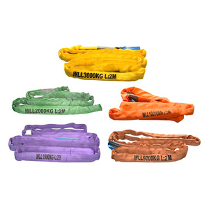 Factory direct eye to eye webbing sling polyester 3t round lifting webbing sling textile webbing sling belt