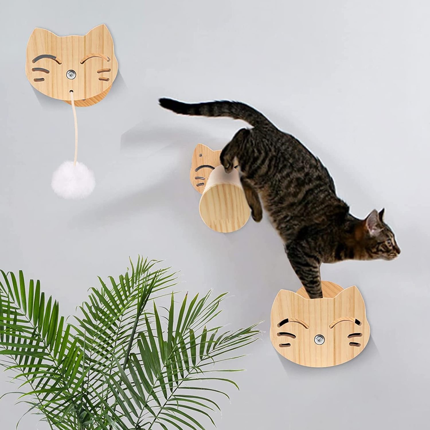 Cat Hammock Wall Mounted Wooden Cat Bed Pet Furniture Perches Shelf for Cat