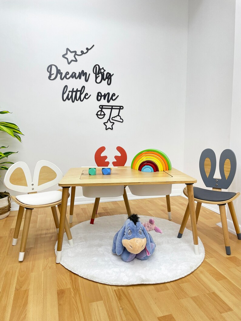 Toddler Table Montessori Furniture Kids Montessori Table and Chair Set