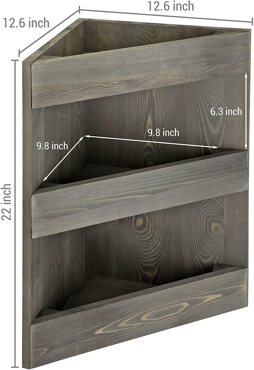 3 Tier Space-saving Wood Organizer Shelf Wooden Spice Makeup Mugs Rack Kitchen Bathroom Counter Top Corner Shelves