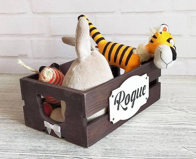 Easy Personalized Cat Furniture Wooden Wash Custom Cute Luxury Soft Pet Bed For Storing Cat Toys