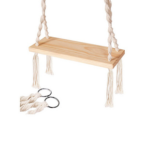 Wooden Swing Hanging Tree Swings Wood Swings Seat for Kids