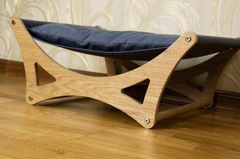 Wood Cat Hammock Wooden Cat Bed Furniture Bed for Cats