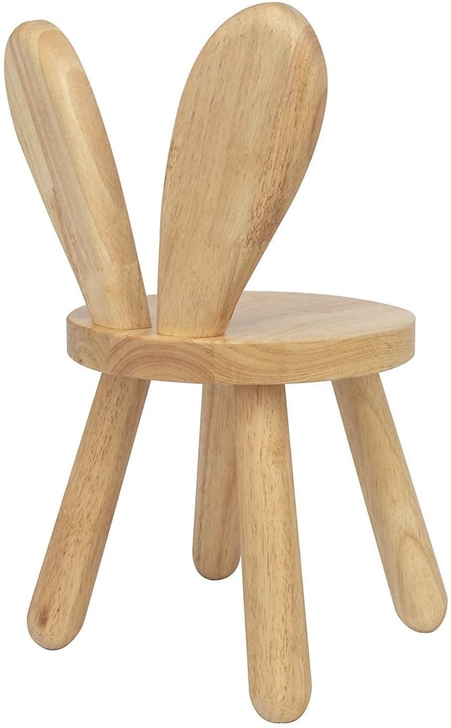 Cute Kids Chair Rabbit Ear Shaped Hardwood Wooden Toddler Chair Classroom Solid Wood Chairs for Kindergarten