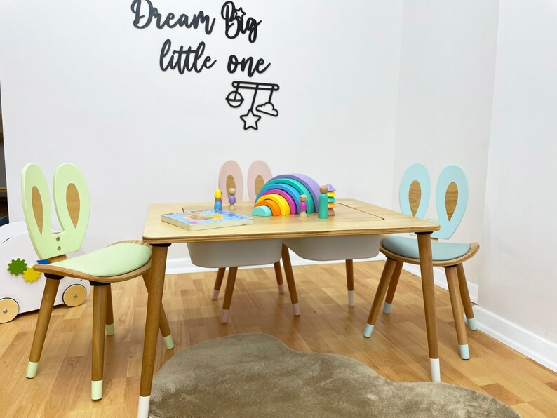 Toddler Table Montessori Furniture Kids Montessori Table and Chair Set