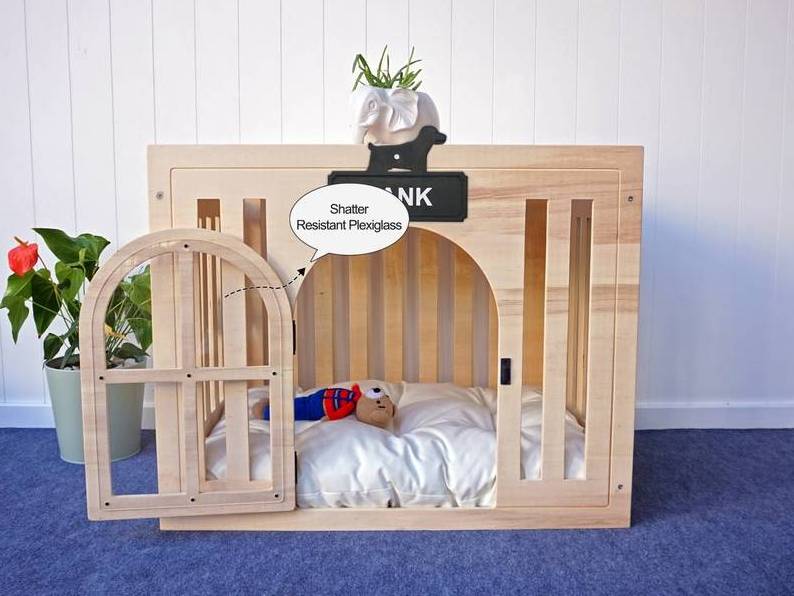 New Design Handmade Dog Crate Cat Nest Pet House Small Wooden Puppy Kennel with Door