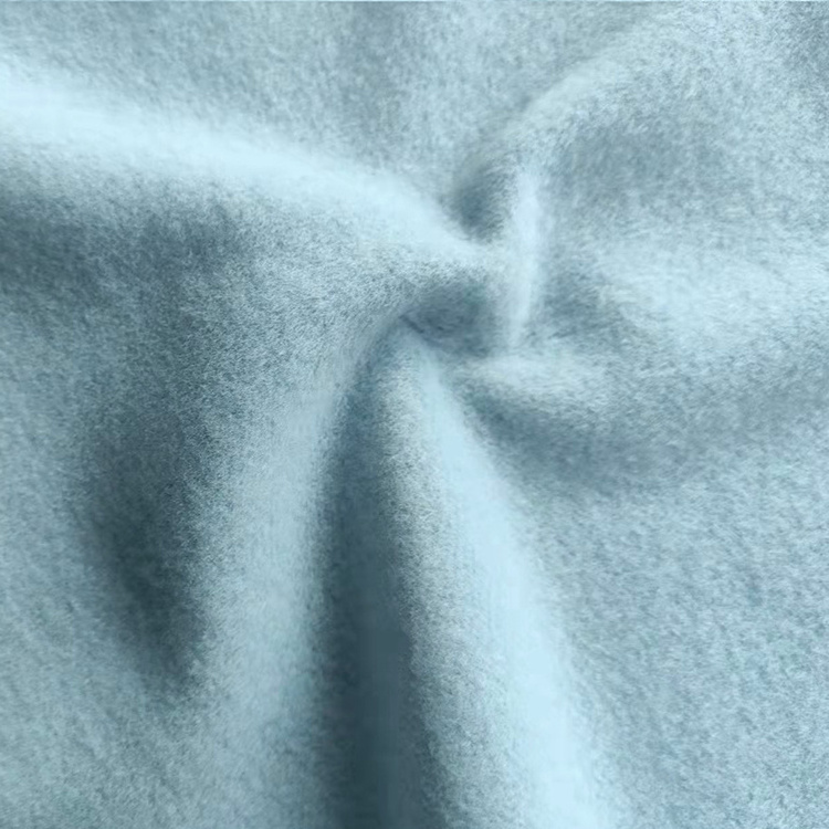 Good Price Custom Wholesale Italian BLUE Double-faced  100% Cashmere fabric for scarves