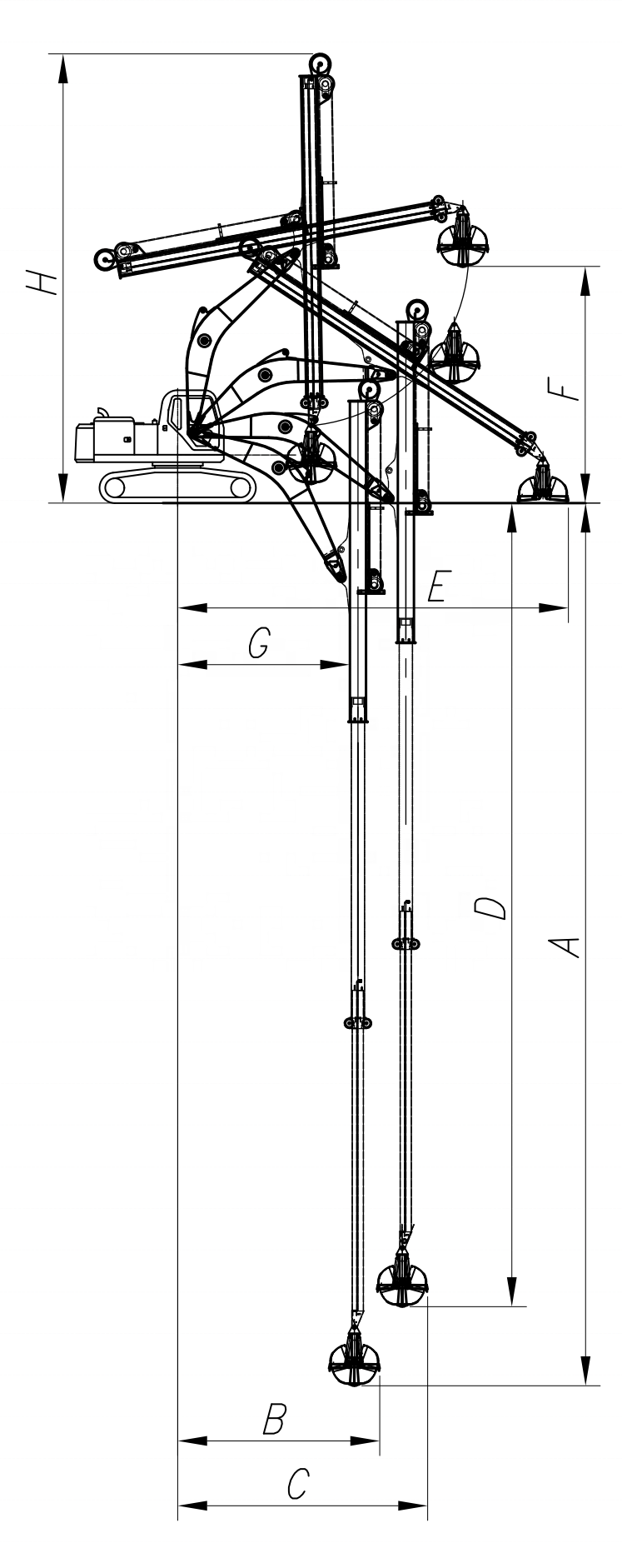 High Efficiently telescopic excavator telescopic boom excavator long arm excavator arm telescopic arm for sale