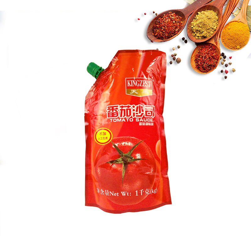 Wholesale Bulk high quality tomato sauce tomato paste ketchup sachet halal bags